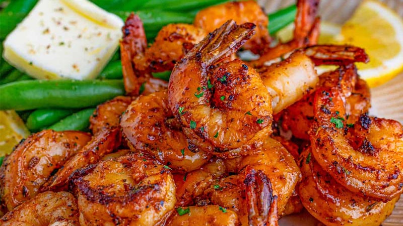 خوراک میگو و گل کلم رژیمی