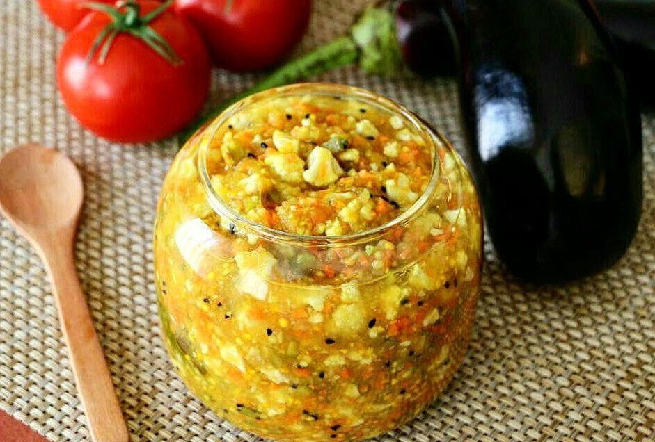 طرز تهیه ترشی بادمجان لیته مخلوط