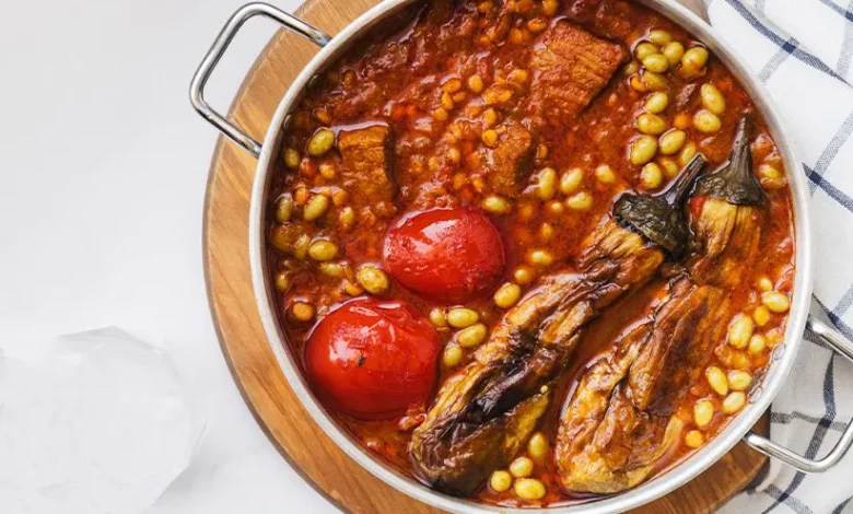 خورشت قیمه بادمجان رستورانی