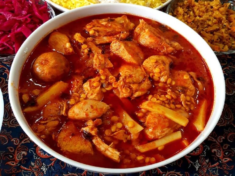 خورش قیمه با مرغ