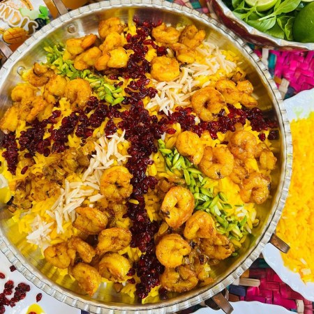 طرز تهیه میگو پلو بدون سبزی