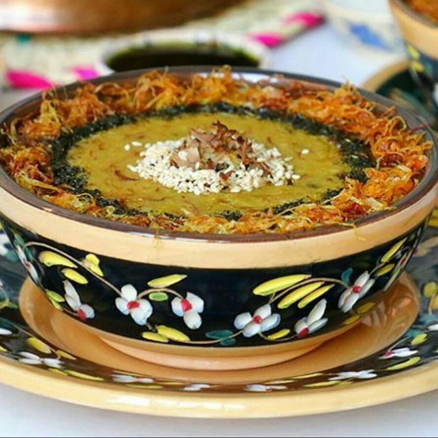 تزیین آش شله قلمکار