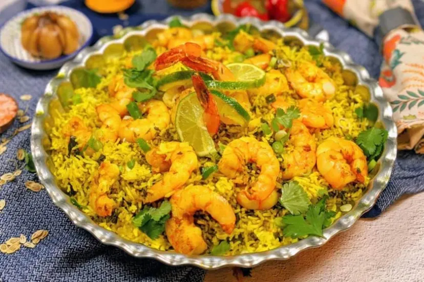 طرز تهیه میگو پلو جنوبی 