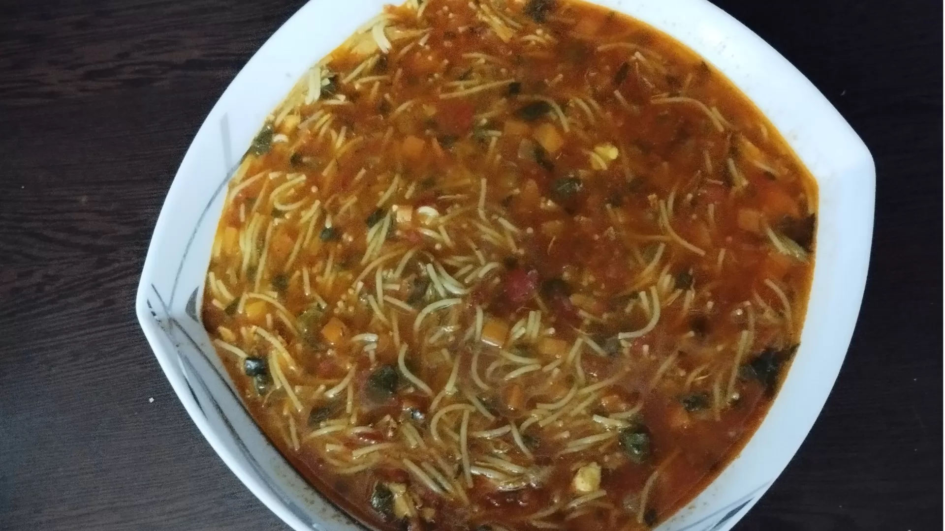 سوپ ورمیشل با عدس