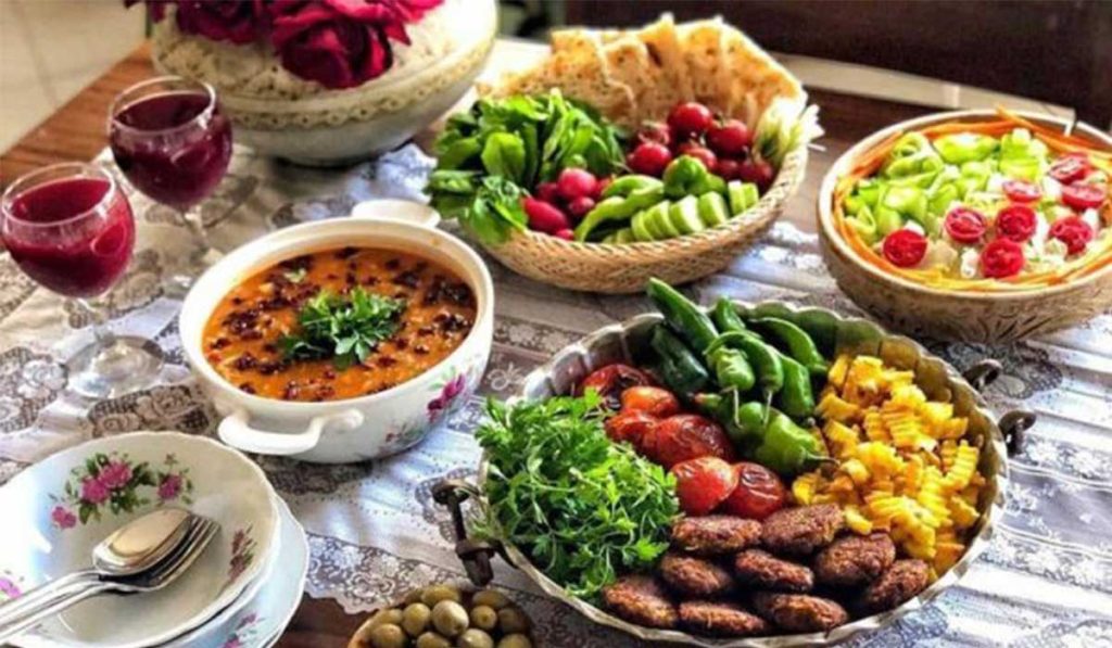 لیست غذای خانگی