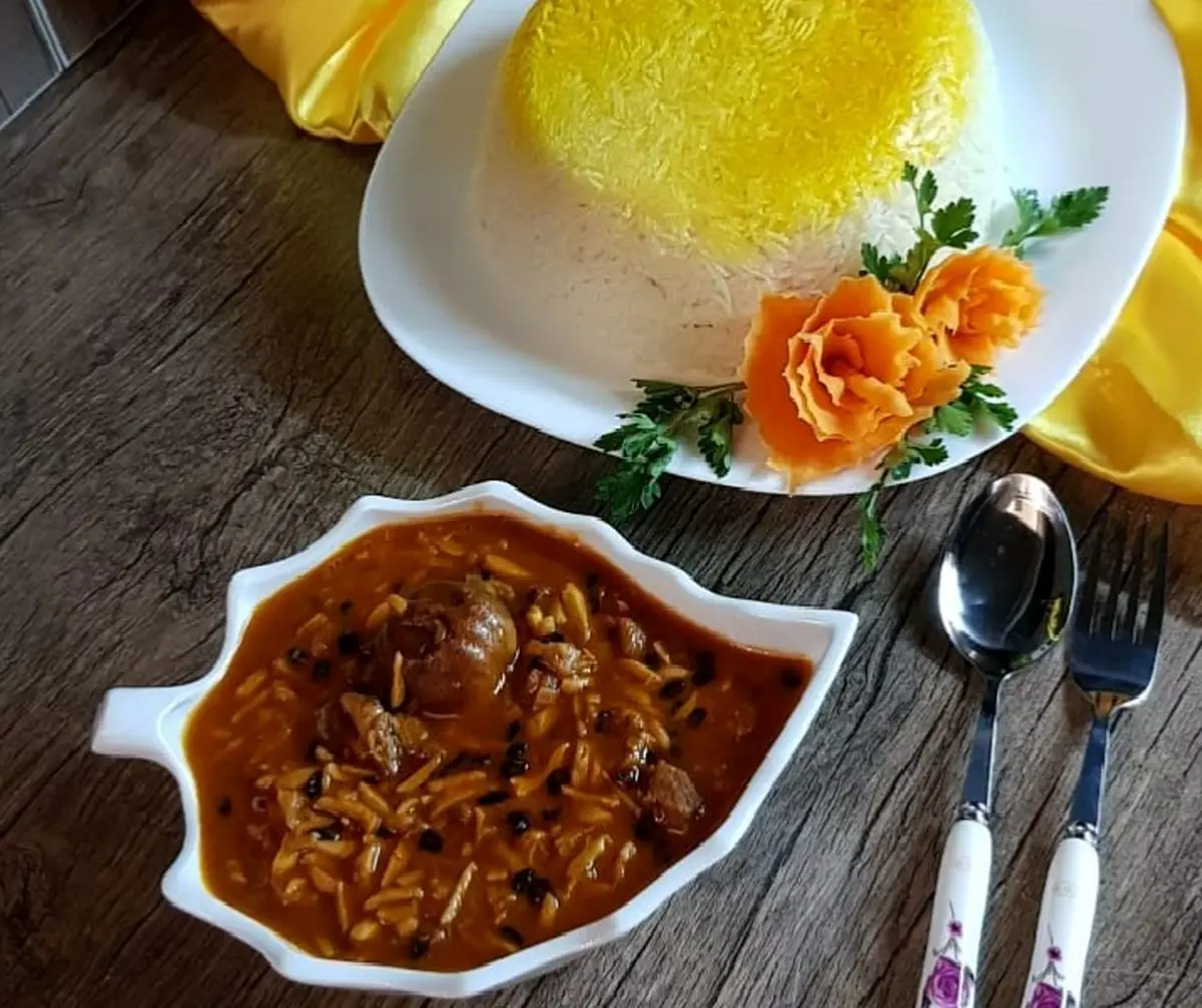 مواد لازم خورشت خلال کرمانشاهی