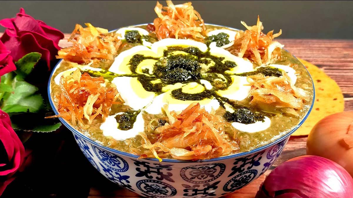 طرز تهیه آش شله قلمکار اصفهانی