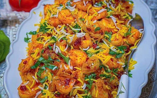 میگو پلو رستورانی