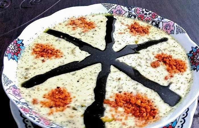 مواد لازم آش دوغ با گوشت قلقلی