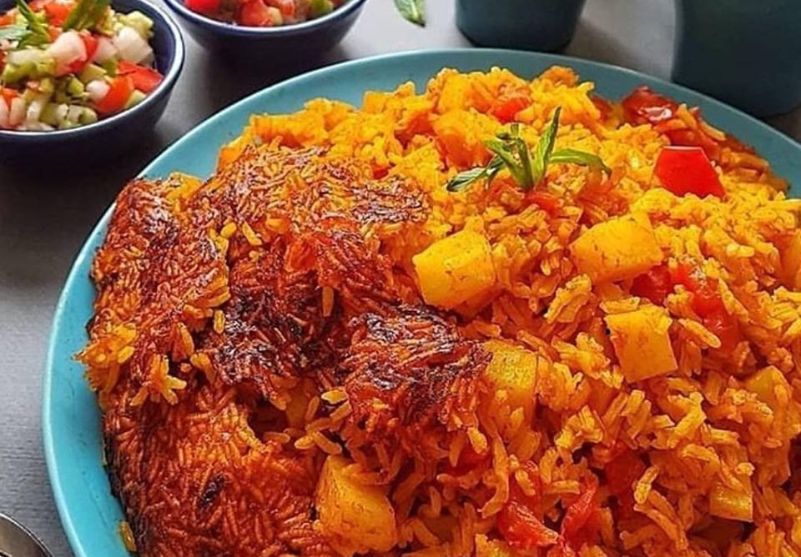 طرز تهیه پلو گوجه