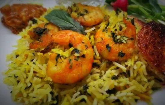 طرز تهیه میگو پلو با شوید