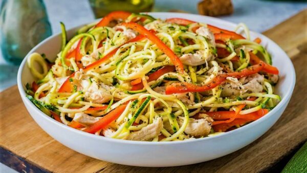 مواد لازم چامین مرغ و نودل
