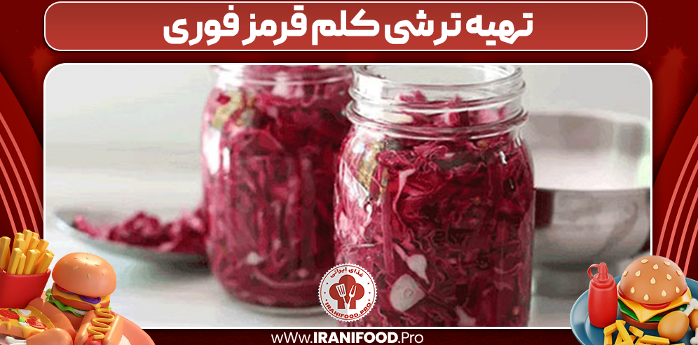 تهیه ترشی کلم قرمز فوری