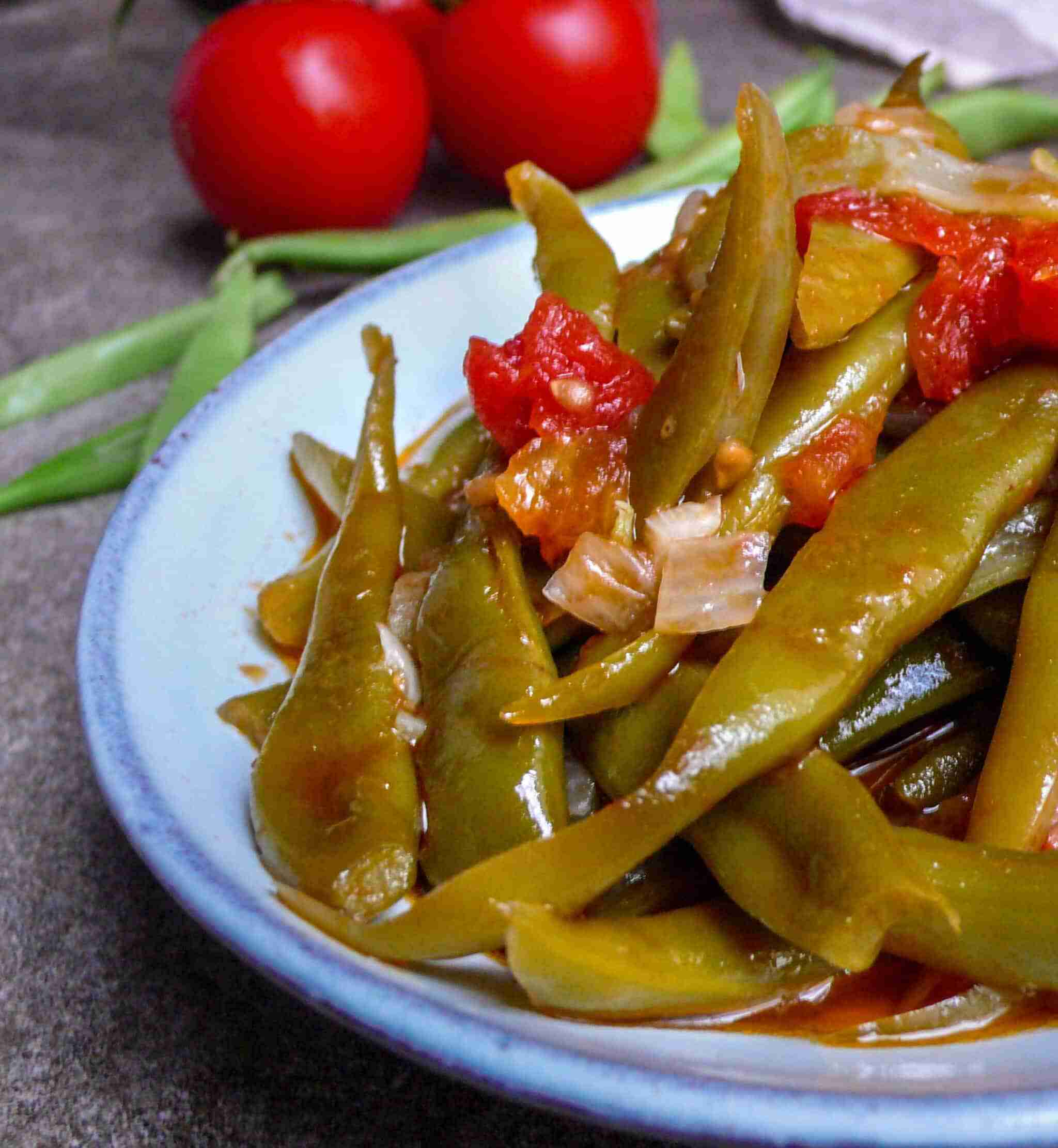 خوراک لوبیا سبز ترکیه ای