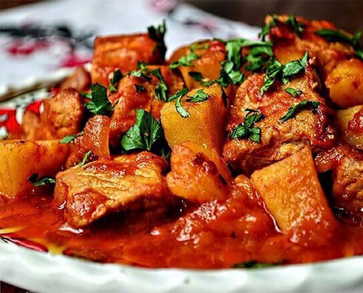 تاس کباب با مرغ
