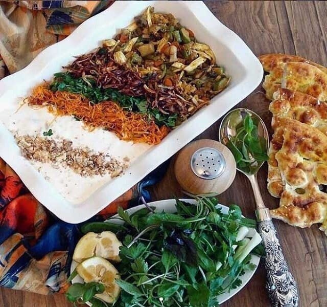 خوراک قفقازی با گوشت چرخ کرده