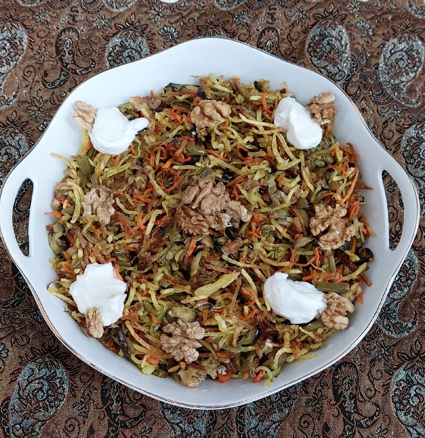 خوراک قفقازی با بادمجان