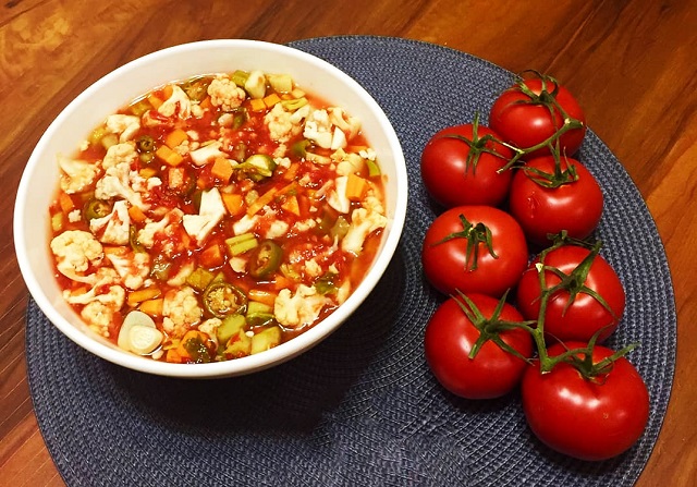 آموزش ترشی گوجه مشهدی با رب